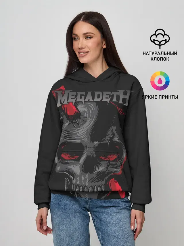 Женское худи с принтом «Megadeth»