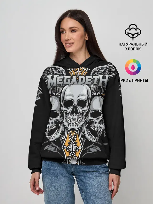 Женское худи с принтом «Megadeth»