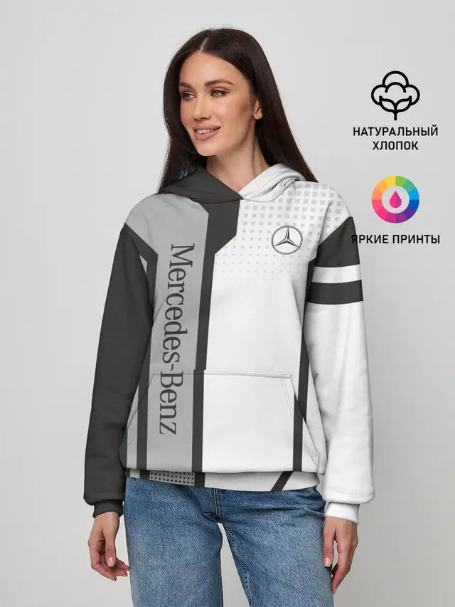 Женское худи с принтом «Mercedes Driver team»