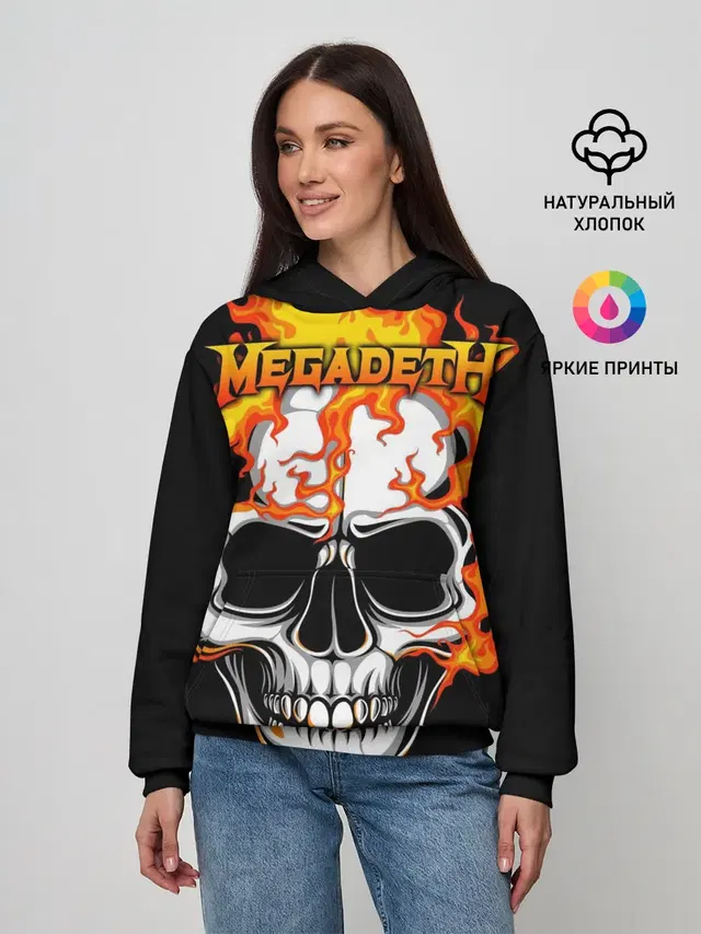 Женское худи с принтом «Megadeth»