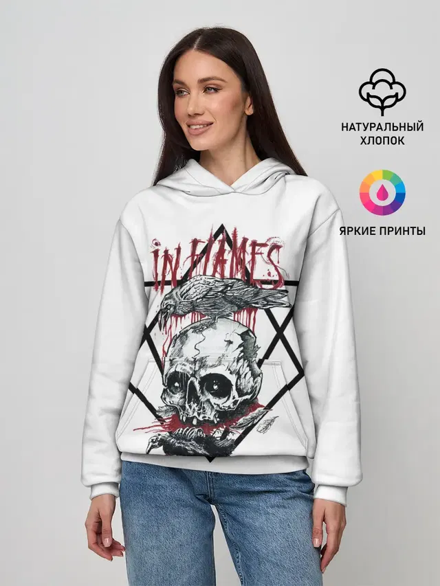 Женское худи с принтом «In Flames»