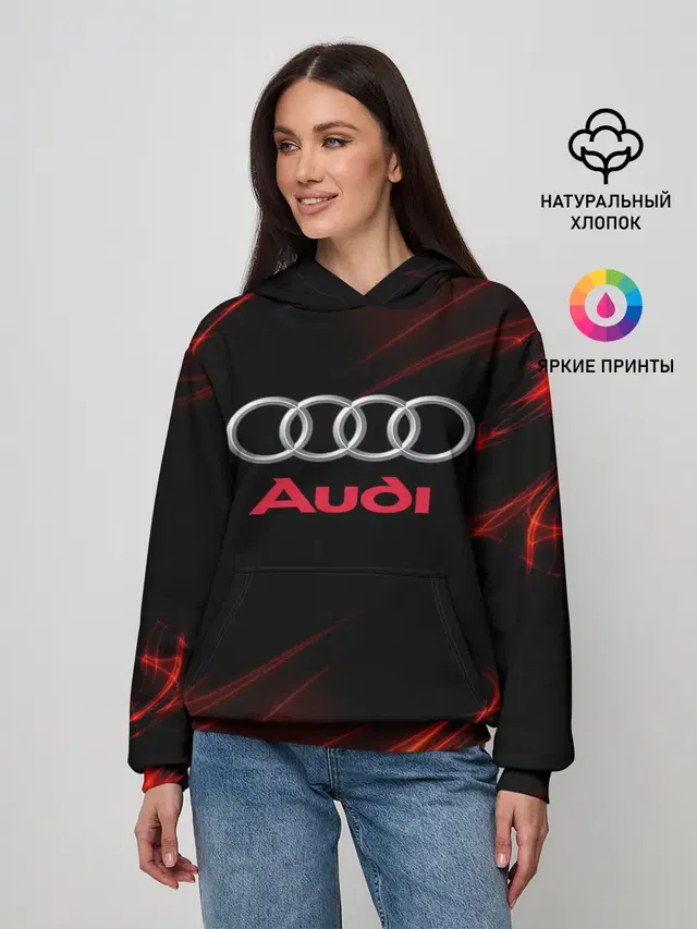 Женское худи с принтом «Audi»