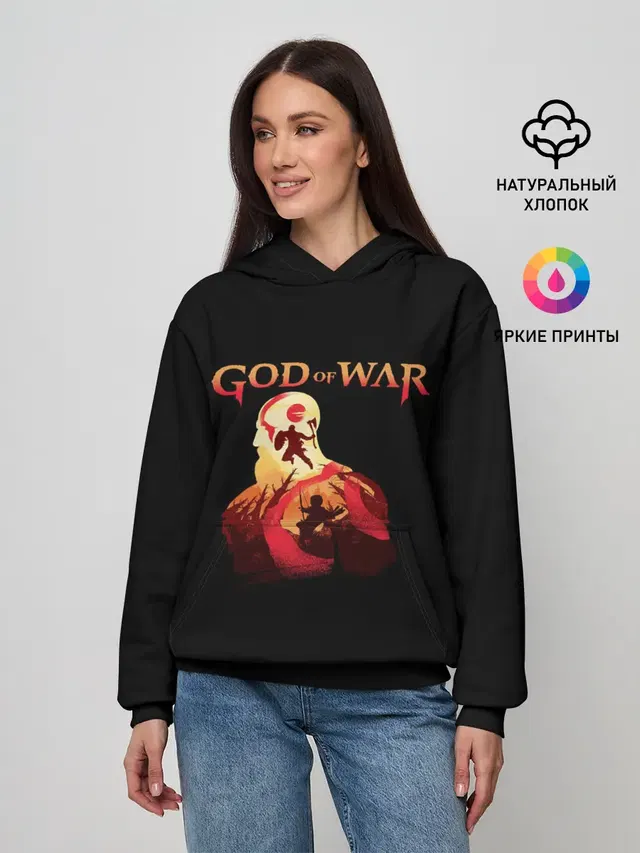 Женское худи с принтом «God of War series»