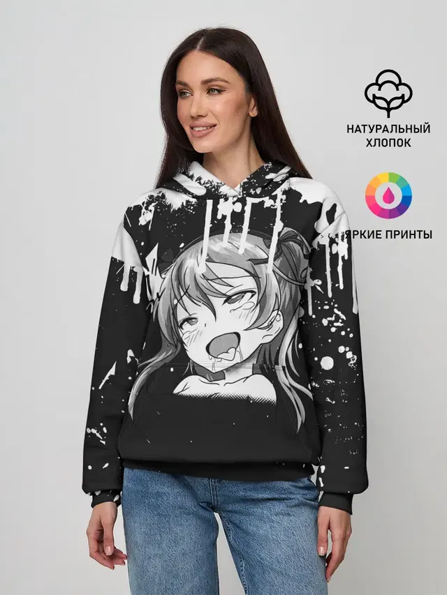 Ахегао лицо чб