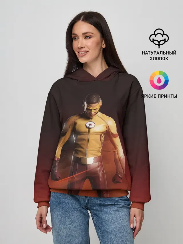 Женское худи с принтом «Флэш — Wally West»