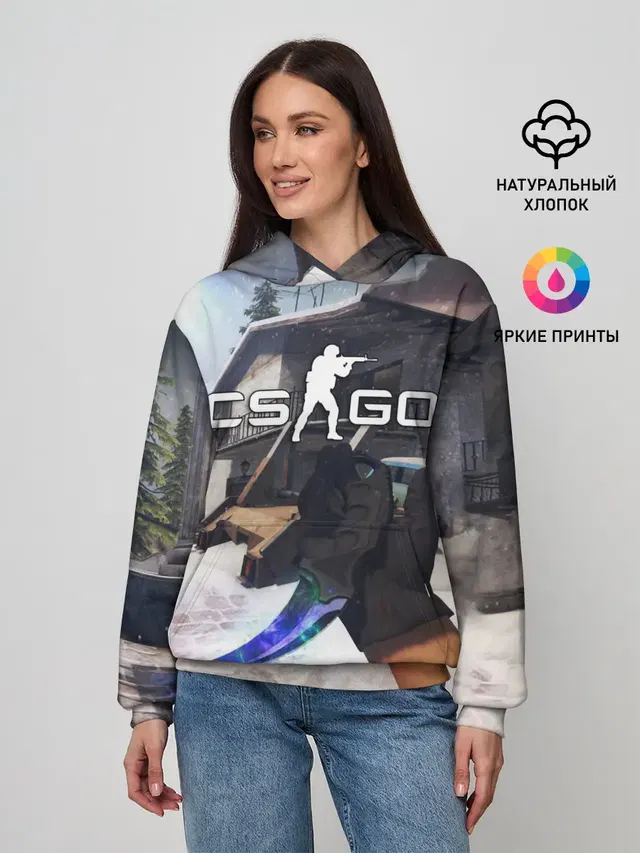 Женское худи с принтом «Counter-Strike — CS:GO»