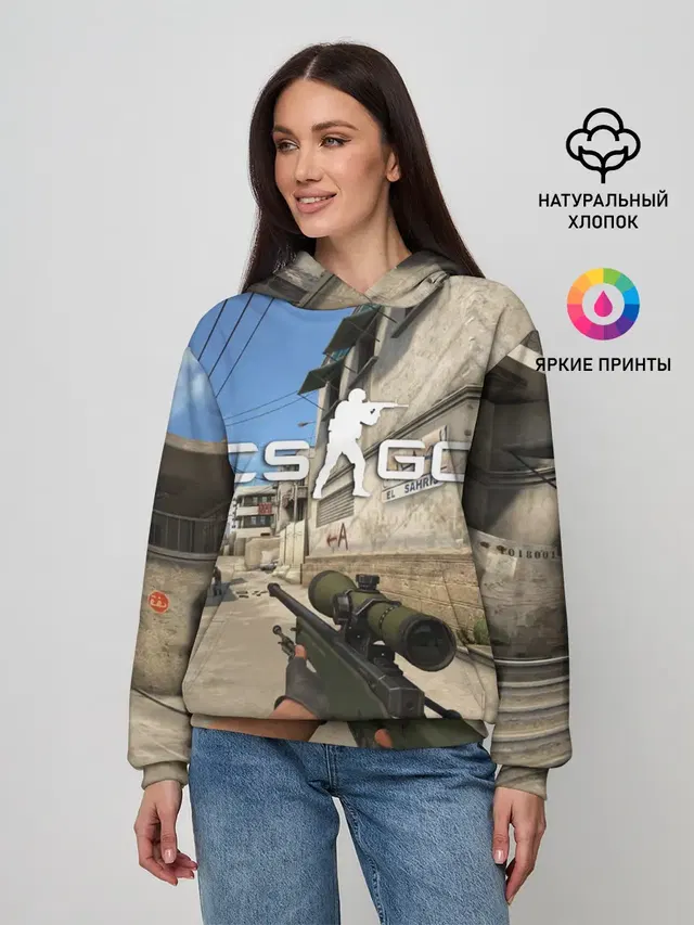 Женское худи с принтом «Counter-Strike — CS:GO»