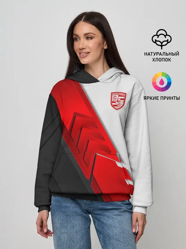 Женское худи с принтом «Porsche emblem»