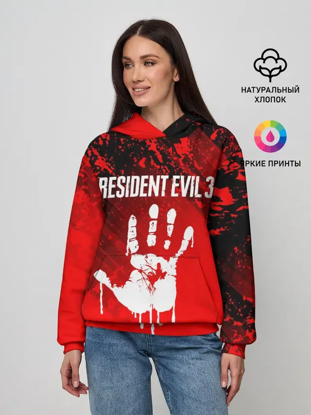 Женское худи с принтом «Resident Evil 3»