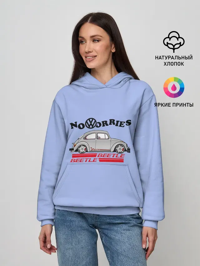 Женское худи с принтом «Volkswagen Beetle»