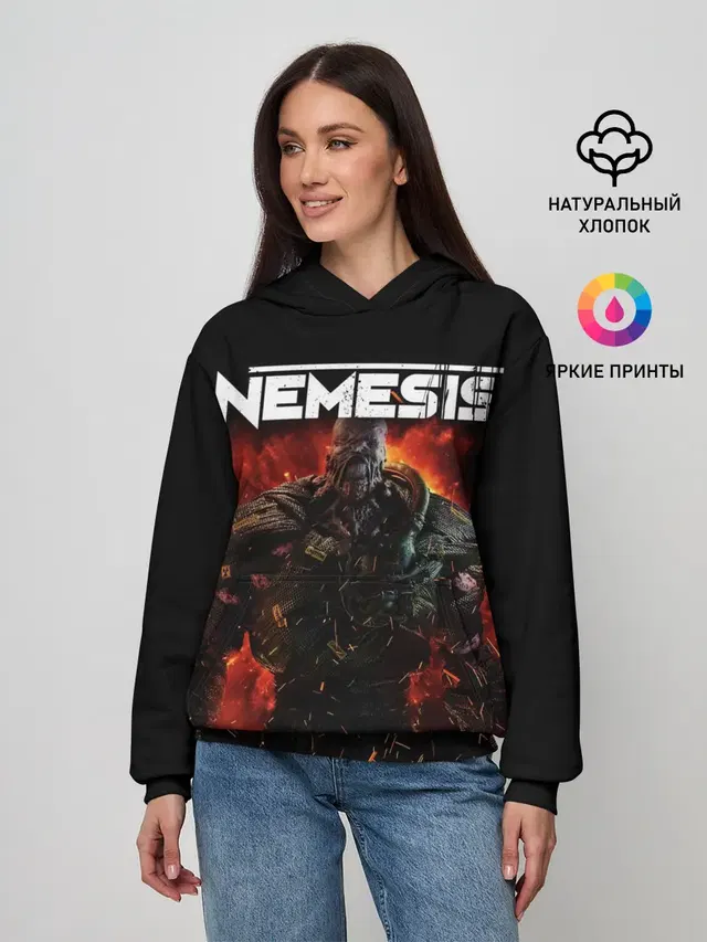 Женское худи с принтом «Nemesis»