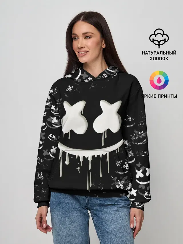 Женское худи с принтом «Marshmello»