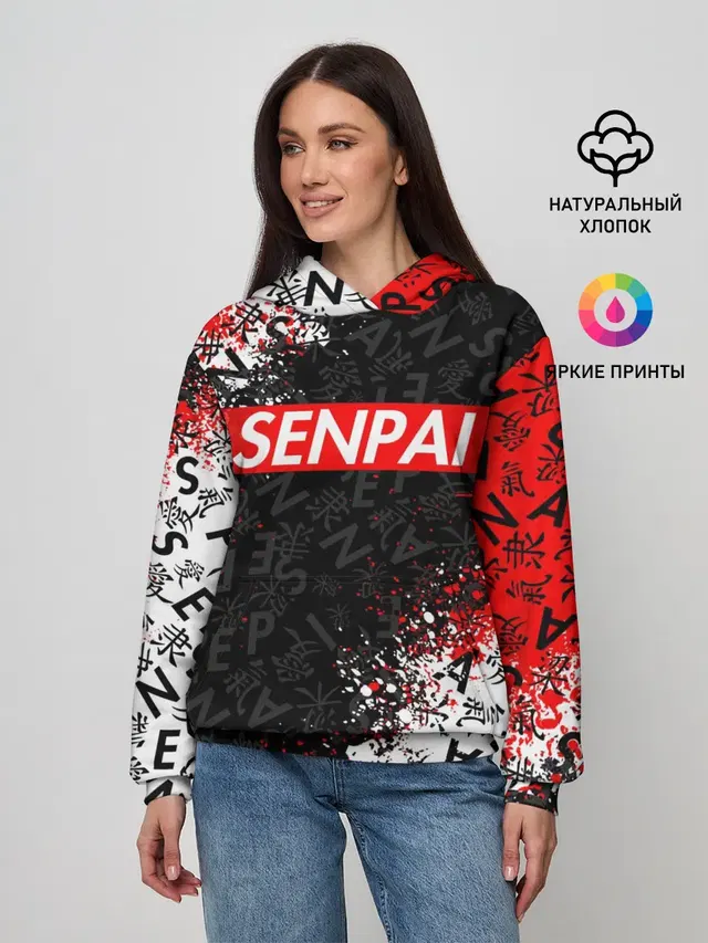 Женское худи с принтом «Typography»