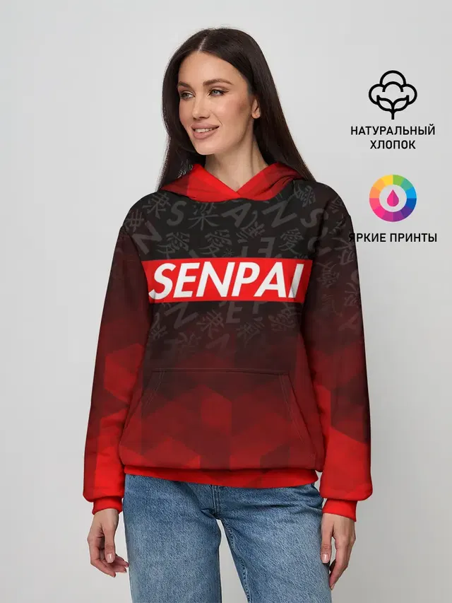 Женское худи с принтом «Kanji»