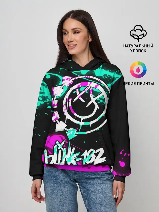 Женское худи с принтом «Paint splatter»