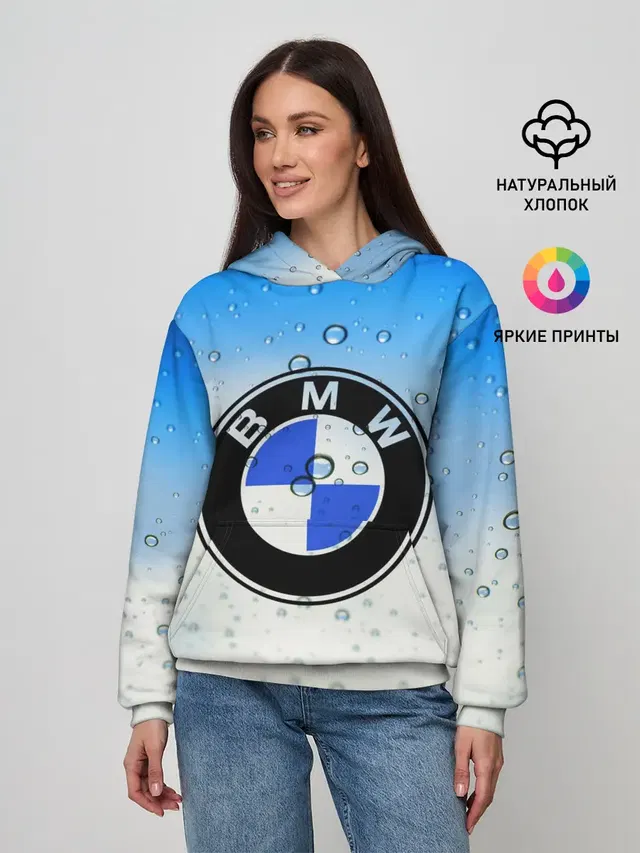 Женское худи с принтом «BMW»