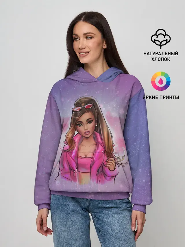 Женское худи с принтом «Ариана Гранде — Ariana Grande»
