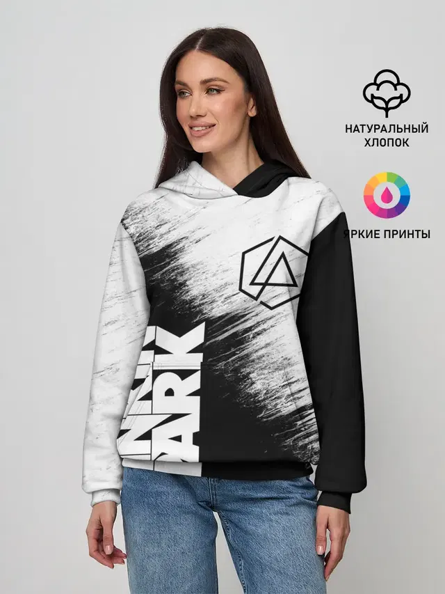Женское худи с принтом «LP logo — LINKIN PARK [3]»