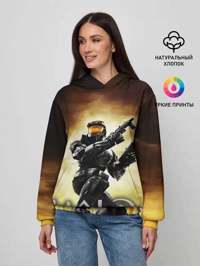 Женское худи с принтом «Halo Infinite»