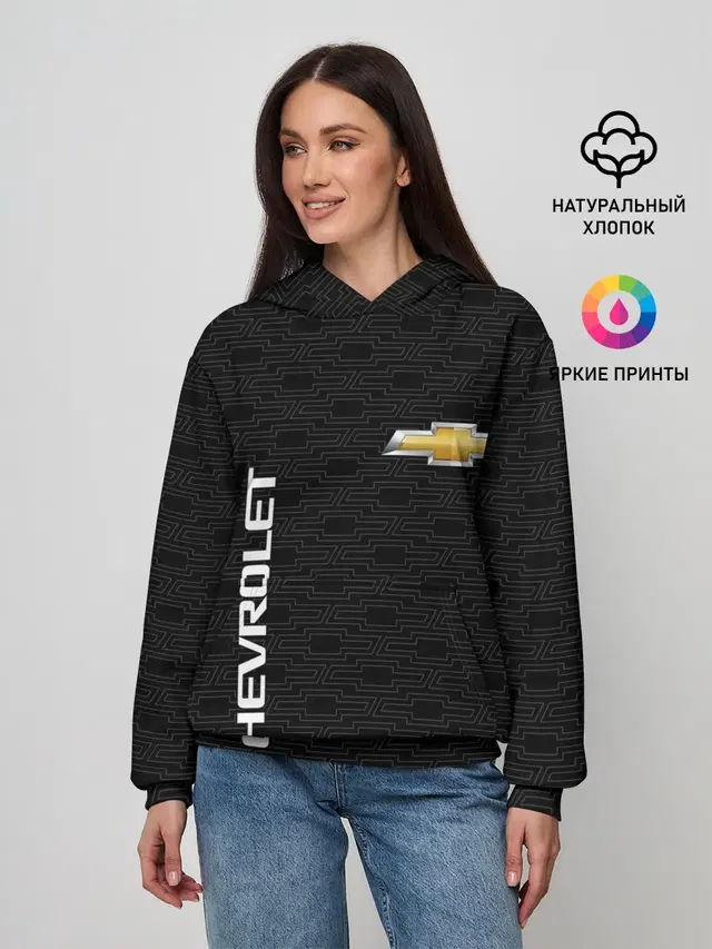 Женское худи с принтом «Chevrolet»