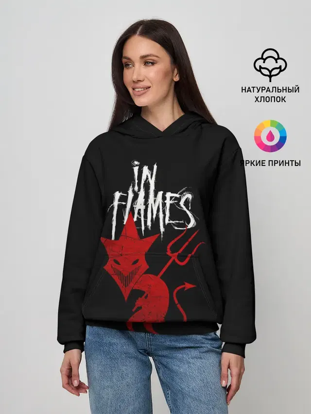 Женское худи с принтом «In Flames»
