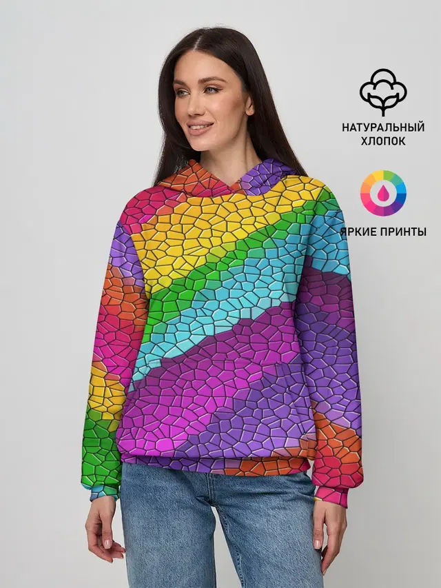 Яркая мозаика радуга диагональ
