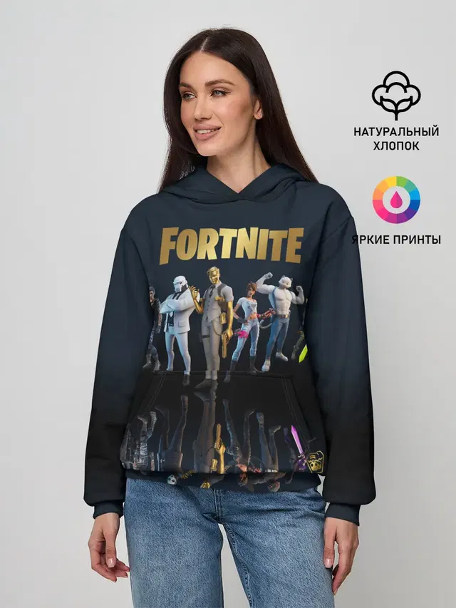 Женское худи с принтом «Королевская битва — Fortnite Chapter 2»