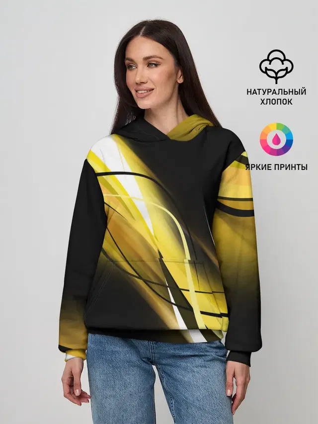 Женское худи с принтом «Геометрия — GEOMETRY STRIPES»