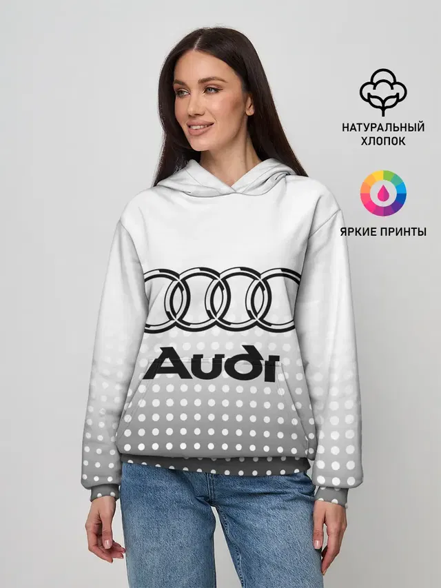 Женское худи с принтом «Audi»