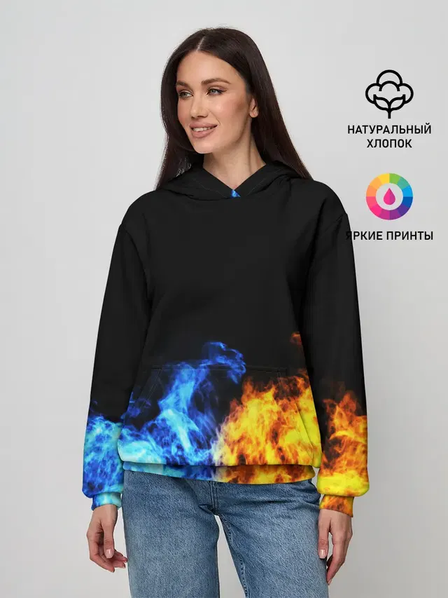 Женское худи с принтом «Fire — БИТВА ОГНЕЙ»