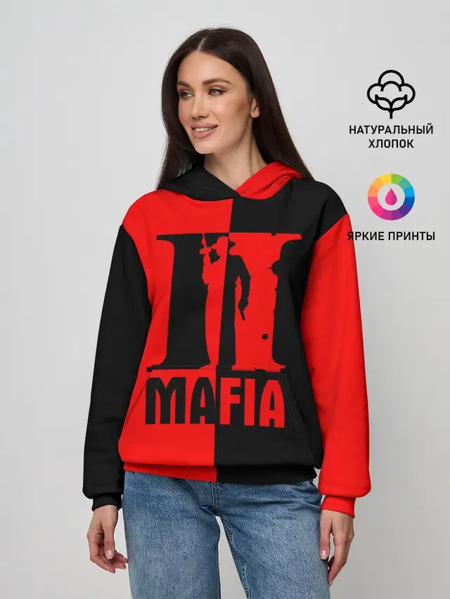 Женское худи с принтом «Игры — MAFIA 2 [9]»