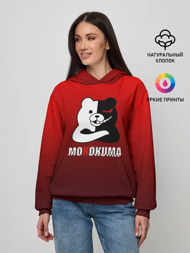 monokuma на красном градиенте