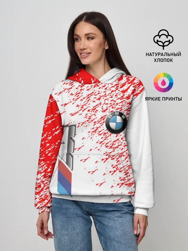 Женское худи с принтом «BMW»