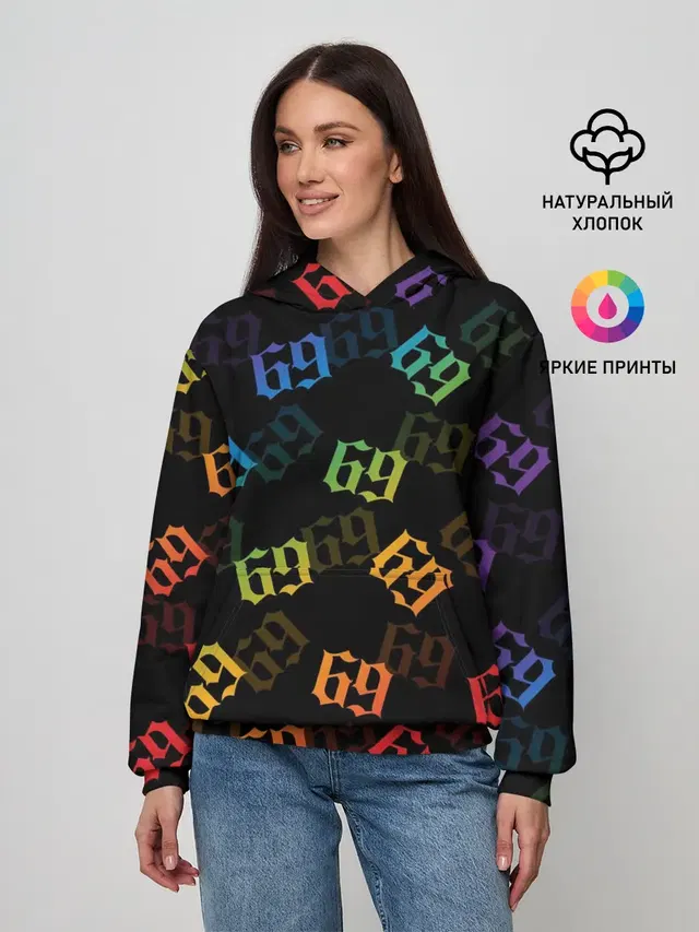 Женское худи с принтом «6IX9INE»
