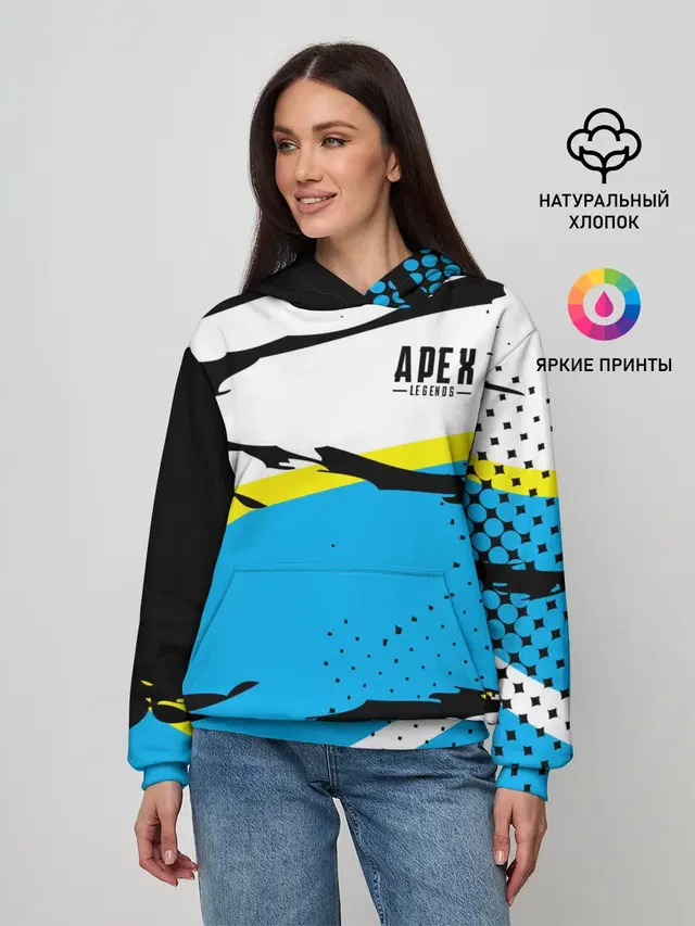 Женское худи с принтом «Halftone»