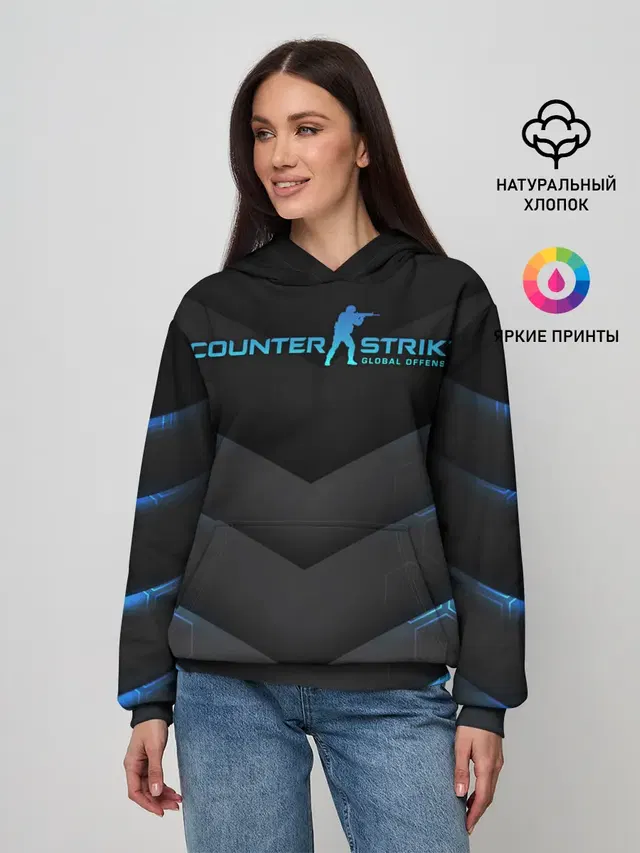 Женское худи с принтом «Counter-Strike»