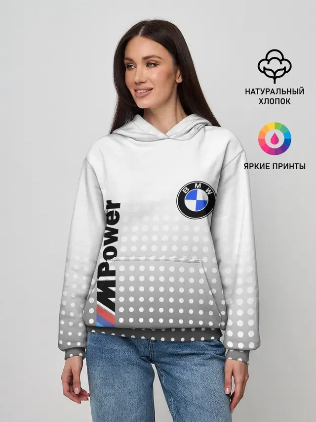Женское худи с принтом «BMW»