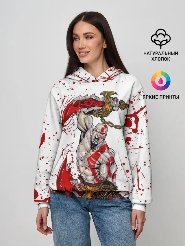 Женское худи с принтом «God of war»