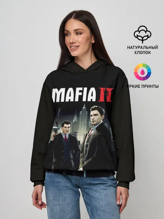 Женское худи с принтом «Разные игры — Mafia II:Definitive Edition»