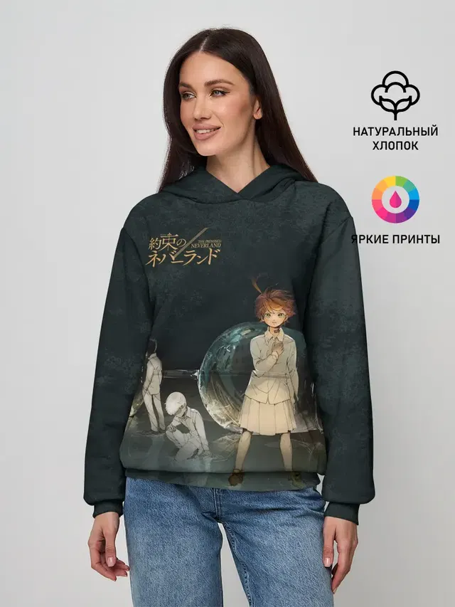 Женское худи с принтом «The Promised Neverland Logo»
