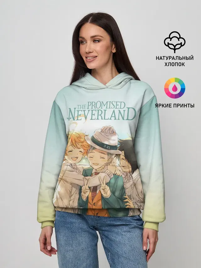 Женское худи с принтом «Norman — The Promised Neverland»