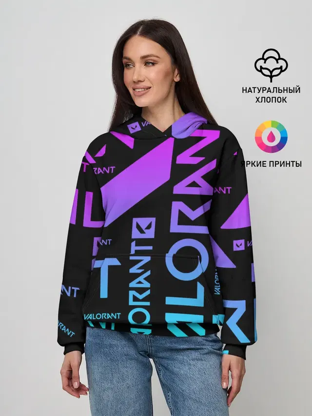 Женское худи с принтом «Valorant»