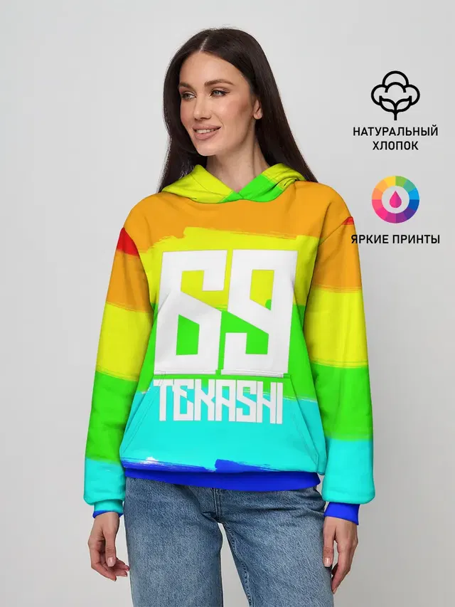 Женское худи с принтом «6IX9INE — Такеши»