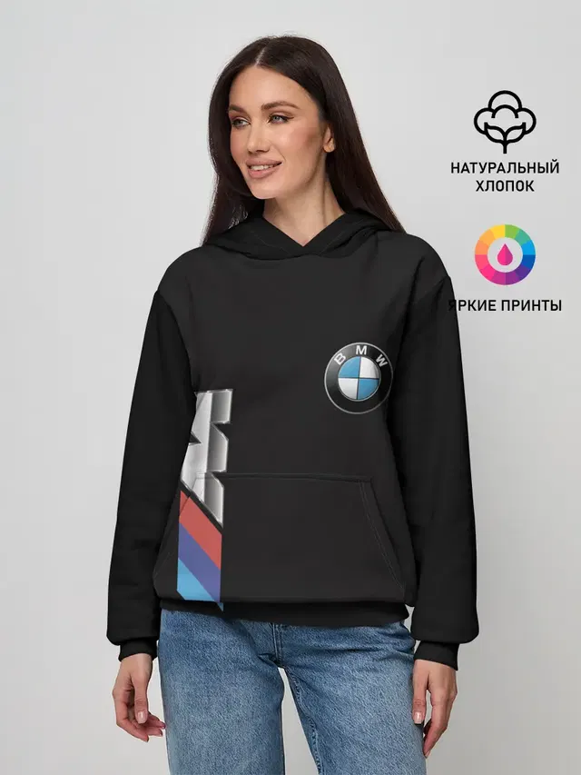 Женское худи с принтом «BMW»