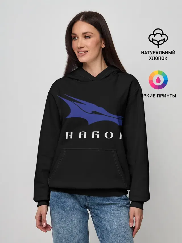 Женское худи с принтом «Астрономия, космос — Crew Dragon»