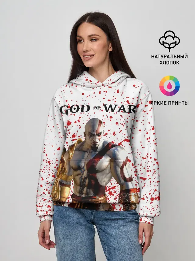 Женское худи с принтом «God of war»