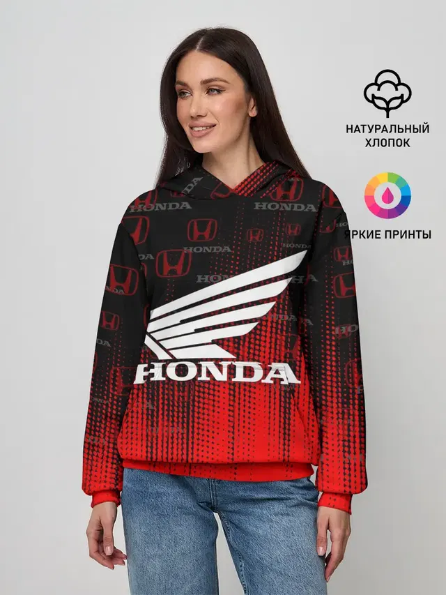Женское худи с принтом «Honda»