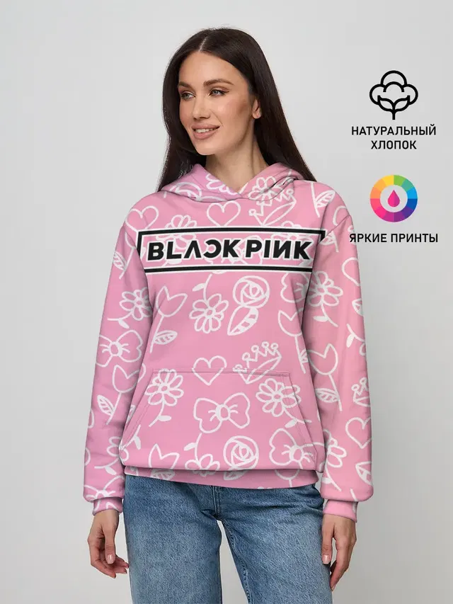 Женское худи с принтом «BlackPink»