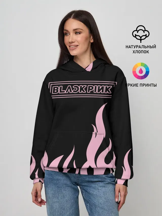 Женское худи с принтом «BlackPink»