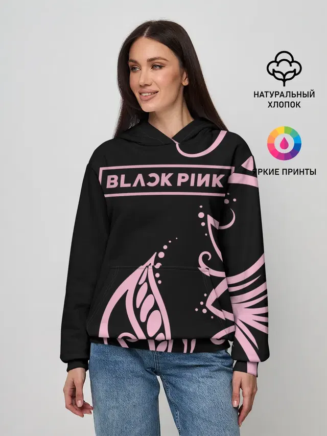 Женское худи с принтом «BlackPink»